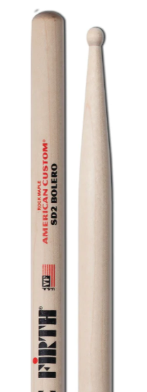 Baquetas Vic Firth American Custom SD2 Bolero (par) Punta de madera